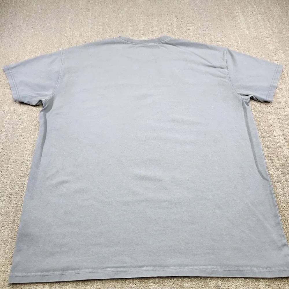 Young LA Shirt Men Small Oversized Rambo Gray Cotton Stretch Pump Cover
